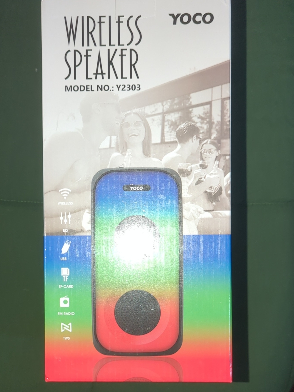 YOCO Gradient Bluetooth Portable Speaker — Red, Green & Blue